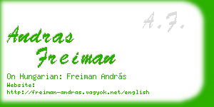 andras freiman business card